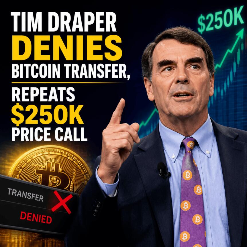 Tim Draper Denies Bitcoin Transfer, Repeats $250K Price Call Tim Draper Denies Bitcoin Transfer, Repeats $250k Price Call
