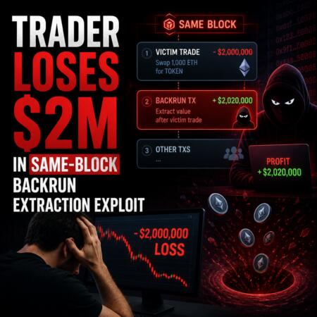Trader Loses $2m In Same-Block Backrun Extraction Exploit