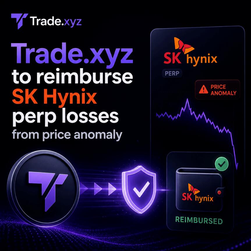 Trade.xyz to reimburse SK Hynix perp losses from price anomaly Trade.xyz To Reimburse Sk Hynix Perp Losses From Price Anomaly