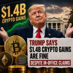 Trump Says $1.4b Crypto Gains Are Fine Despite In-Office Claims