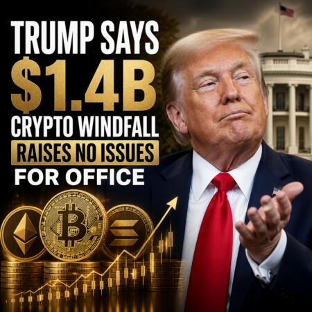 Trump Says $1.4b Crypto Windfall Raises No Issues For Office