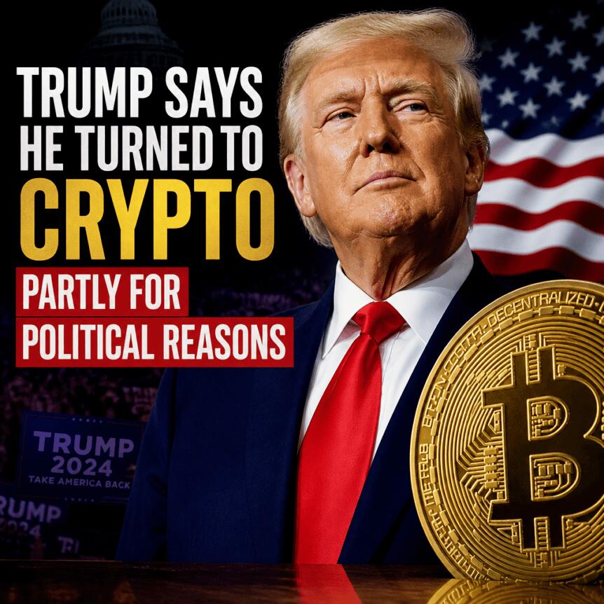 Trump Says He Turned to Crypto Partly for Political Reasons