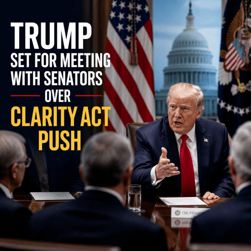 Trump Set for Meeting With Senators Over CLARITY Act Push Trump Set For Meeting With Senators Over Clarity Act Push