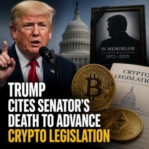Trump cites senator’s death to advance crypto legislation Trump Cites Senator’s Death To Advance Crypto Legislation