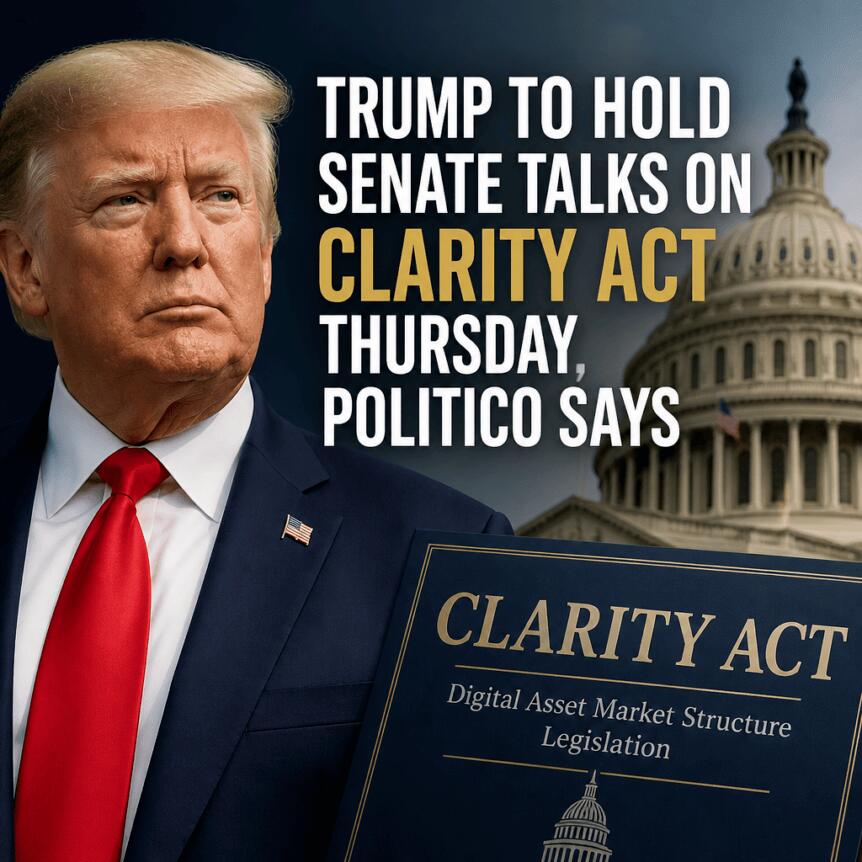 Trump to Hold Senate Talks on CLARITY Act Thursday, Politico Says