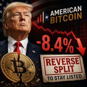Trump’s American Bitcoin Drops 8.4% Before Reverse Split to Stay Listed Trump’s American Bitcoin Drops 8.4% Before Reverse Split To Stay Listed