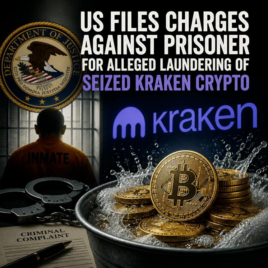 Us Files Charges Against Prisoner For Alleged Laundering Of Seized Kraken Crypto