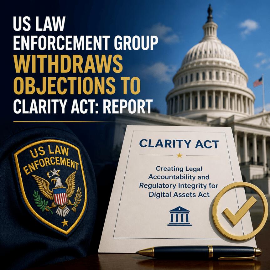US Law Enforcement Group Withdraws Objections to CLARITY Act: Report Us Law Enforcement Group Withdraws Objections To Clarity Act: Report