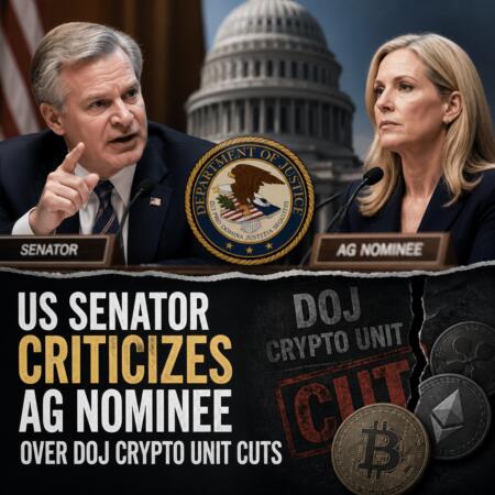 US Senator Criticizes AG Nominee Over DOJ Crypto Unit Cuts Us Senator Criticizes Ag Nominee Over Doj Crypto Unit Cuts