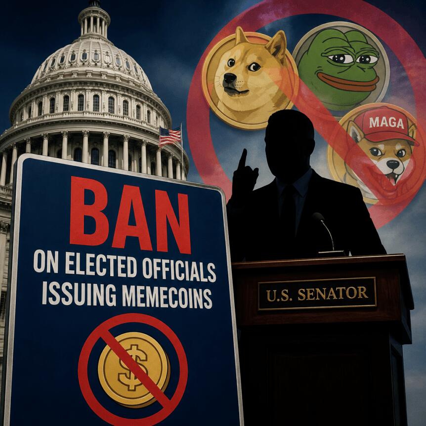 US Senator Proposes Ban on Elected Officials Issuing Memecoins Us Senator Proposes Ban On Elected Officials Issuing Memecoins