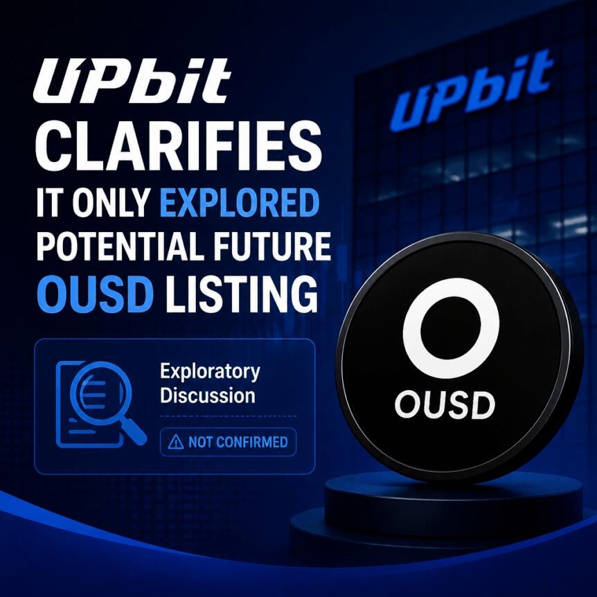 Upbit Clarifies It Only Explored Potential Future OUSD Listing Upbit Clarifies It Only Explored Potential Future Ousd Listing