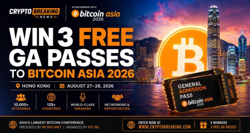Win 3 Free GA Passes to Bitcoin Asia 2026 in Hong Kong With CryptoBreaking Win 3 Free Ga Passes To Bitcoin Asia 2026 In Hong Kong With Cryptobreaking