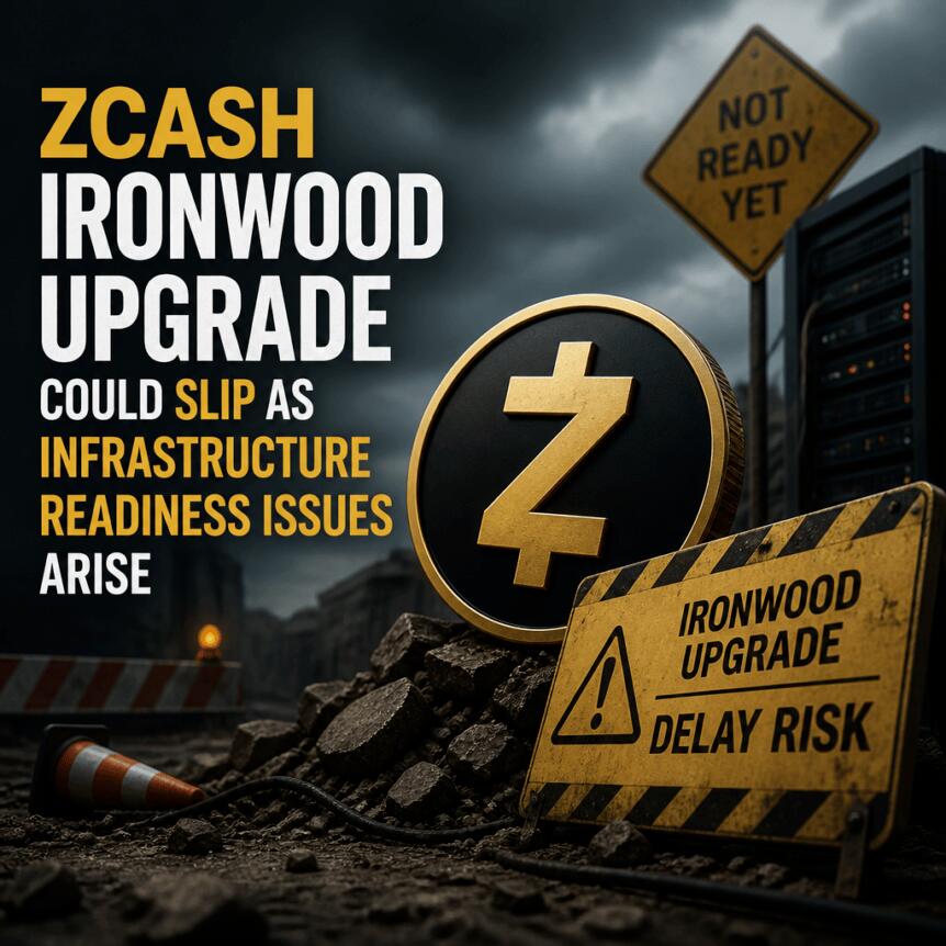 Zcash Ironwood Upgrade Could Slip as Infrastructure Readiness Issues Arise Zcash Ironwood Upgrade Could Slip As Infrastructure Readiness Issues Arise