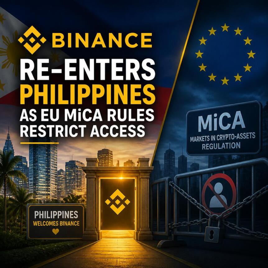 Binance Re-Enters Philippines As EU MiCA Rules Restrict Access