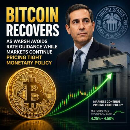 Bitcoin Recovers As Warsh Avoids Rate Guidance While Markets Continue Pricing Ti