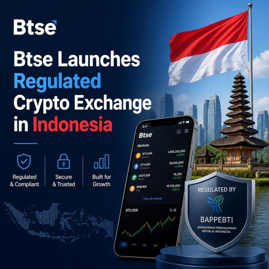 Btse Launches Regulated Crypto Exchange in Indonesia Btse Launches Regulated Crypto Exchange In Indonesia