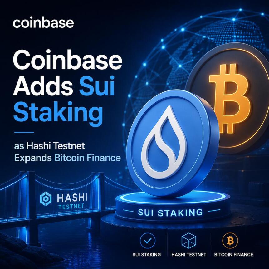 Coinbase Adds Sui Staking As Hashi Testnet Expands Bitcoin Finance