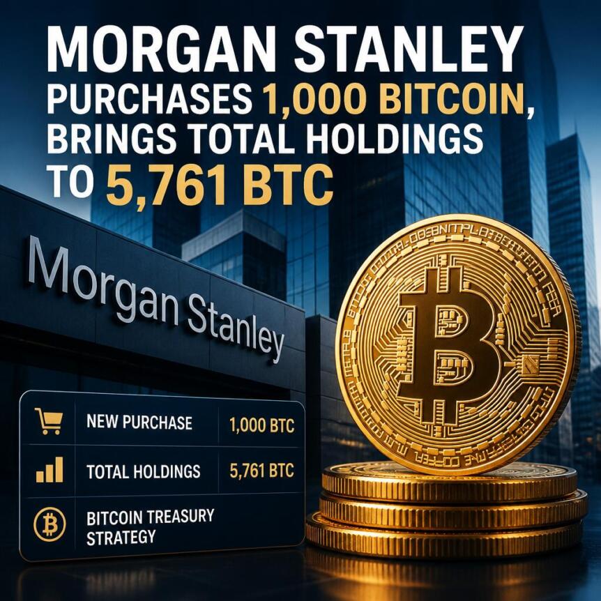 Morgan Stanley Purchases 1,000 Bitcoin, Brings Total Holdings To 5,761 BTC Morgan Stanley Purchases 1 000 Bitcoin Brings Total Holdings To 5 761 Btc