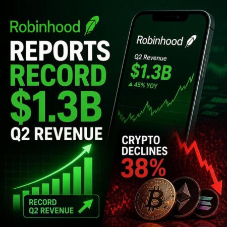 Robinhood Reports Record 1 3b Q2 Revenue Crypto Declines 38