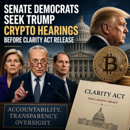 Senate Democrats Seek Trump Crypto Hearings Before Clarity Act Release Senate Democrats Seek Trump Crypto Hearings Before Clarity Act Release