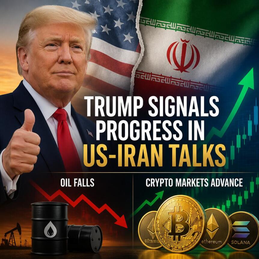 Trump Signals Progress in Us-Iran Talks as Oil Falls and Crypto Markets Advance Trump Signals Progress In Us Iran Talks As Oil Falls And Crypto Markets Advance