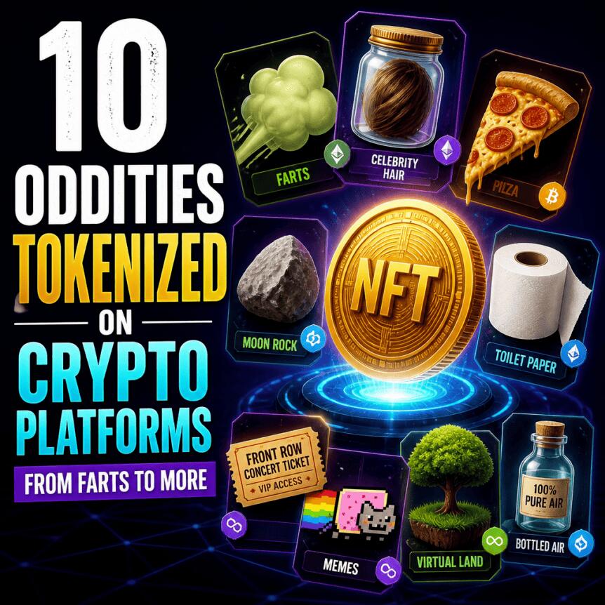 10 Oddities Tokenized on Crypto Platforms, From Farts to More 10 Oddities Tokenized On Crypto Platforms, From Farts To More