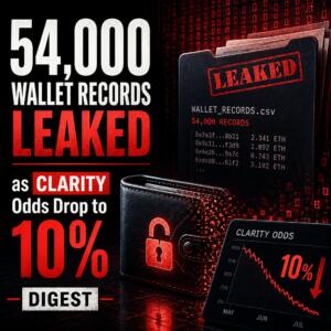 54,000 Wallet Records Leaked as CLARITY Odds Drop to 10%: Digest 54,000 Wallet Records Leaked As Clarity Odds Drop To 10%: Digest