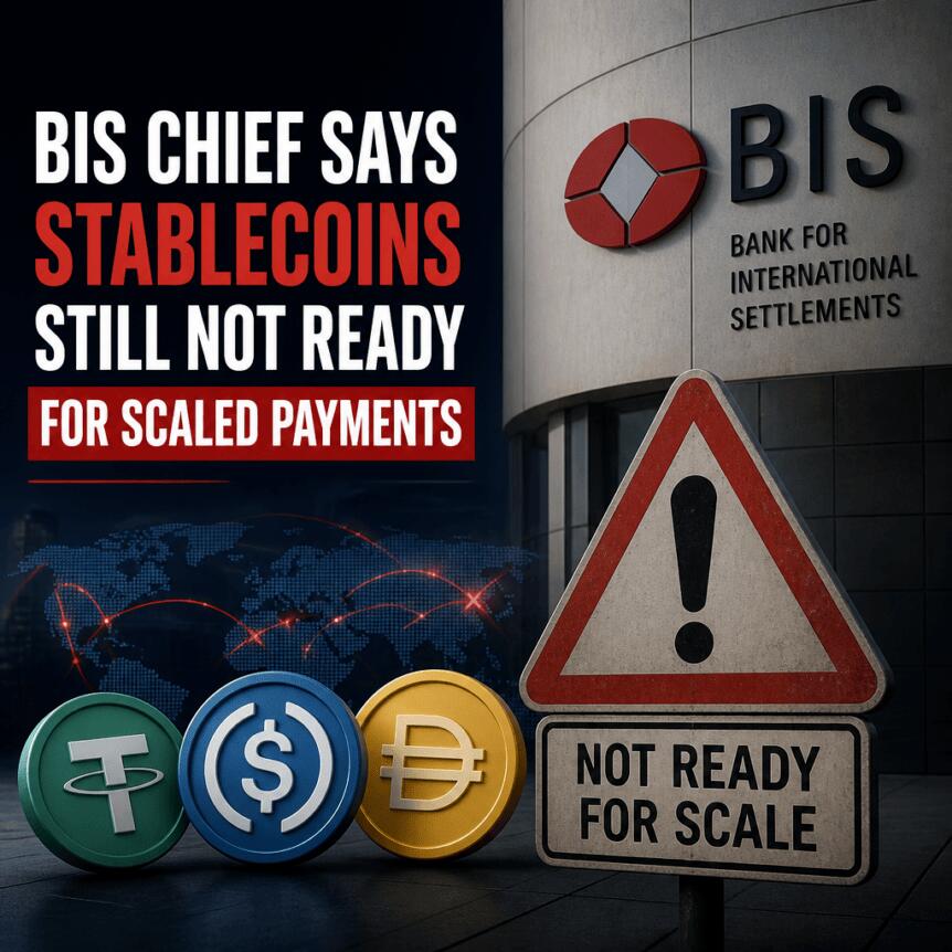 Bis Chief Says Stablecoins Still Not Ready For Scaled Payments
