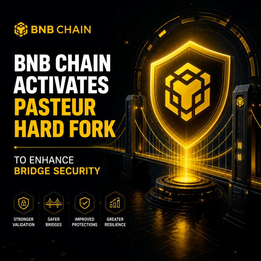 BNB Chain Activates Pasteur Hard Fork to Enhance Bridge Security