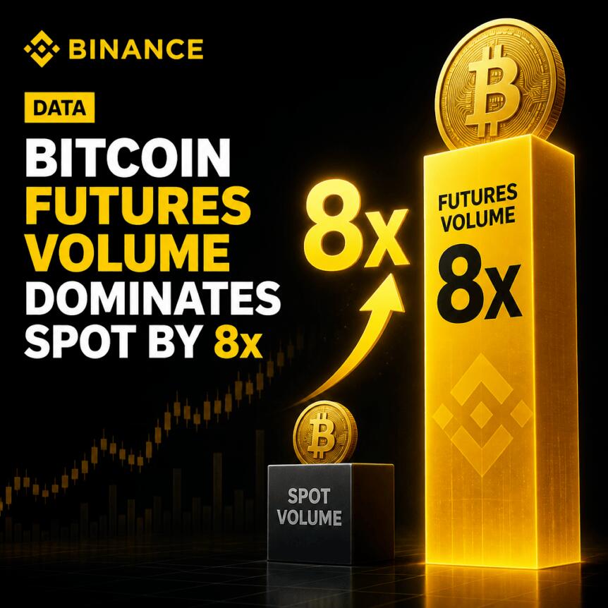 Binance Data: Bitcoin Futures Volume Dominates Spot By 8x