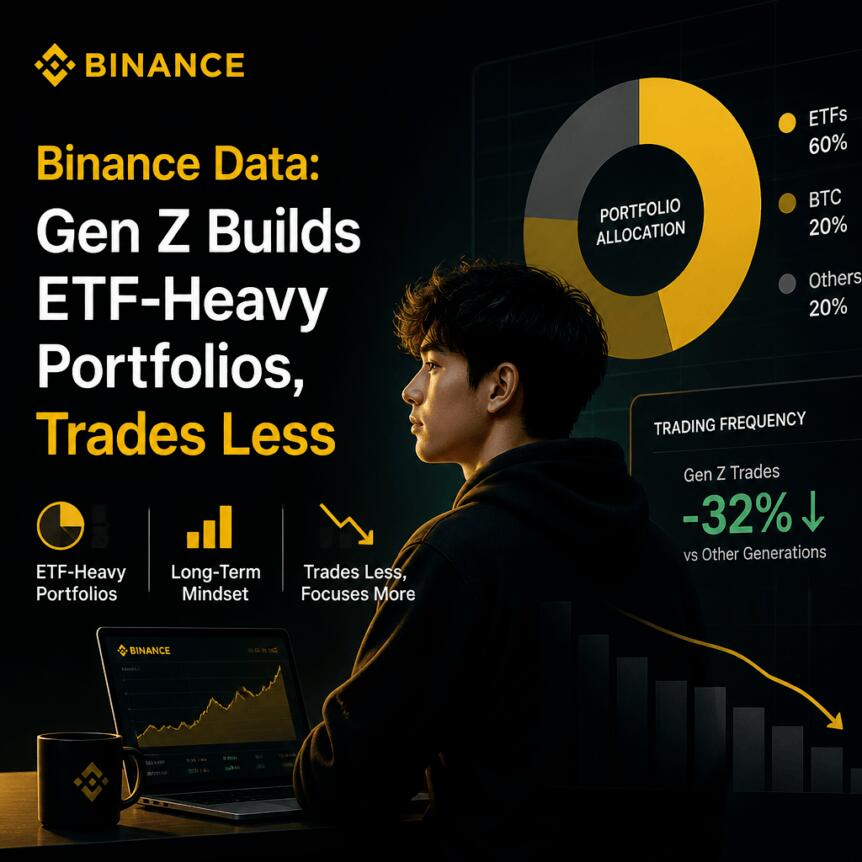 Binance Data: Gen Z Builds ETF-Heavy Portfolios, Trades Less