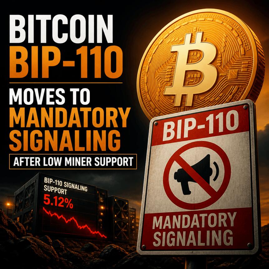 Bitcoin Bip-110 Moves To Mandatory Signaling After Low Miner Support