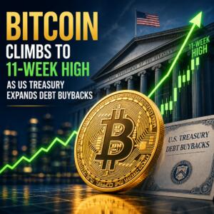 Bitcoin Climbs To 11-Week High As Us Treasury Expands Debt Buybacks