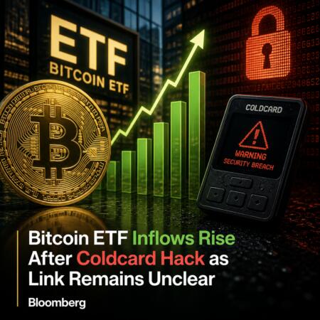 Bitcoin ETF Inflows Rise After Coldcard Hack as Link Remains Unclear, Bloomberg Bitcoin Etf Inflows Rise After Coldcard Hack As Link Remains Unclear, Bloomberg