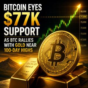 Bitcoin Eyes $77K Support as BTC Rallies With Gold Near 100-Day Highs Bitcoin Eyes $77k Support As Btc Rallies With Gold Near 100-Day Highs