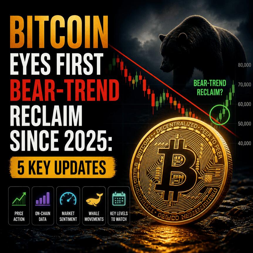 Bitcoin Eyes First Bear-Trend Reclaim Since 2025: 5 Key Updates Bitcoin Eyes First Bear-Trend Reclaim Since 2025: 5 Key Updates