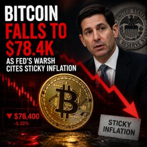 Bitcoin Falls to $78.4K as Fed’s Warsh Cites Sticky Inflation Bitcoin Falls To $78.4k As Fed’s Warsh Cites Sticky Inflation