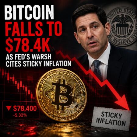 Bitcoin Falls to $78.4K as Fed’s Warsh Cites Sticky Inflation Bitcoin Falls To $78.4k As Fed’s Warsh Cites Sticky Inflation