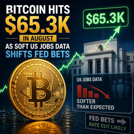 Bitcoin Hits $65.3K in August as Soft US Jobs Data Shifts Fed Bets Bitcoin Hits $65.3k In August As Soft Us Jobs Data Shifts Fed Bets