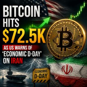 Bitcoin Hits $72.5K as US Warns of ‘Economic D-Day’ on Iran Bitcoin Hits $72.5k As Us Warns Of ‘economic D-Day’ On Iran