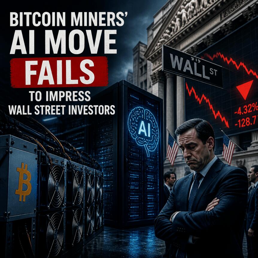 Bitcoin Miners’ AI Move Fails to Impress Wall Street Investors Bitcoin Miners’ Ai Move Fails To Impress Wall Street Investors