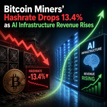 Bitcoin Miners’ Hashrate Drops 13.4% As Ai Infrastructure Revenue Rises
