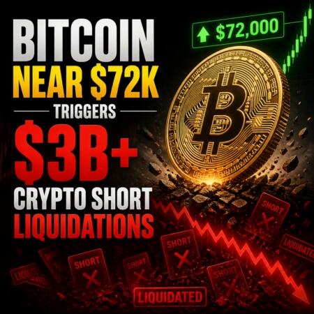 Bitcoin Near $72K Triggers $3B+ Crypto Short Liquidations Bitcoin Near $72k Triggers $3b+ Crypto Short Liquidations