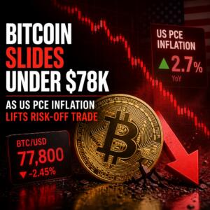 Bitcoin Slides Under $78K as US PCE Inflation Lifts Risk-Off Trade Bitcoin Slides Under $78k As Us Pce Inflation Lifts Risk-Off Trade