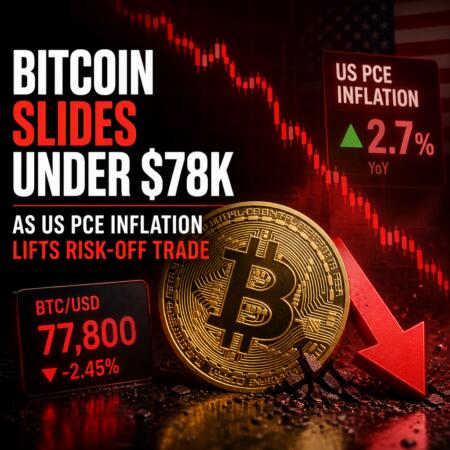 Bitcoin Slides Under $78k As Us Pce Inflation Lifts Risk-Off Trade