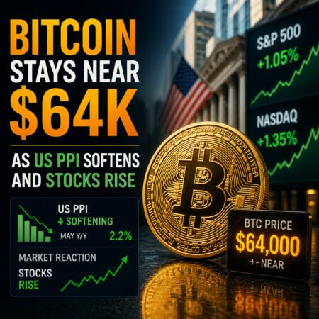 Bitcoin Stays Near $64k As Us Ppi Softens And Stocks Rise
