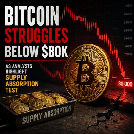 Bitcoin Struggles Below $80k As Analysts Highlight Supply Absorption Test