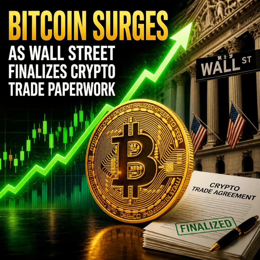 Bitcoin Surges as Wall Street Finalizes Crypto Trade Paperwork Bitcoin Surges As Wall Street Finalizes Crypto Trade Paperwork