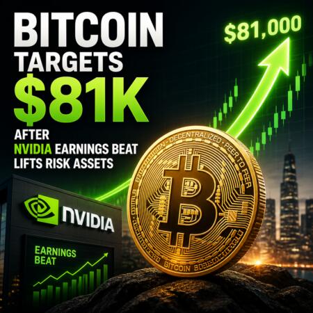 Bitcoin Targets $81K After Nvidia Earnings Beat Lifts Risk Assets Bitcoin Targets $81k After Nvidia Earnings Beat Lifts Risk Assets