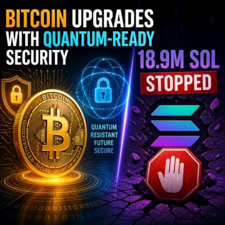 Bitcoin Upgrades With Quantum-Ready Security; 18.9m Sol Stopped